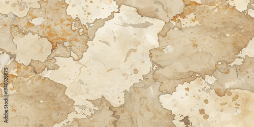 Abstract coffee stains create an artistic coffee-stained background, evoke a sense of vintage aesthetic, perfect for designs.