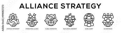 Alliance Strategy web banner illustration concept