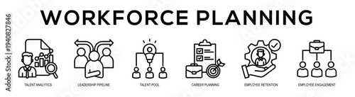 Workforce Planning web banner illustration concept