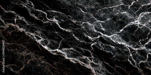 Abstract captivating black marble texture, creating an elegant backdrop. It's a symphony of natural veins and patterns. This stunning stone showcases a beautiful texture.
