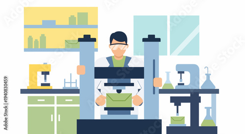 Scientist in Laboratory Setting.