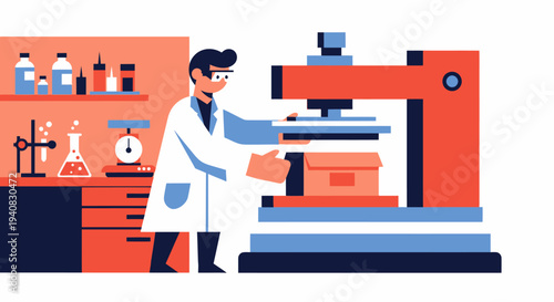 Scientist Operating Laboratory Equipment.