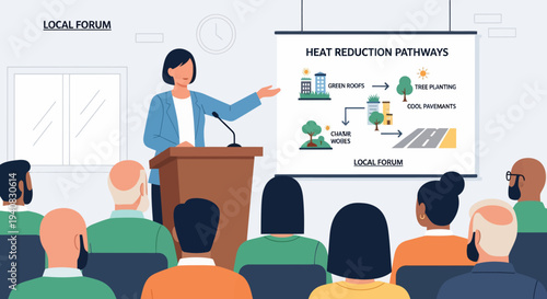 Woman presenting heat reduction.
