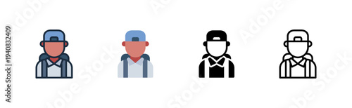 teenage boy icon. youth student style. casual various style icon design vector illustration