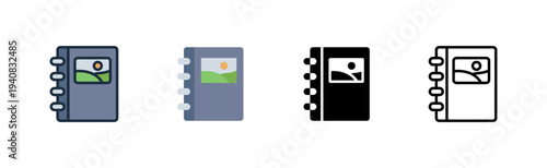 photo album icon. memory book pages. youth collection various style icon design vector illustration