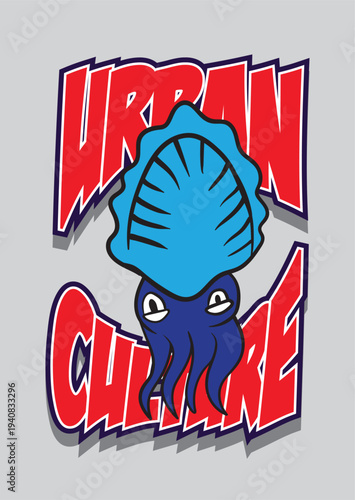 fish illustration with japanese style for kaijune event