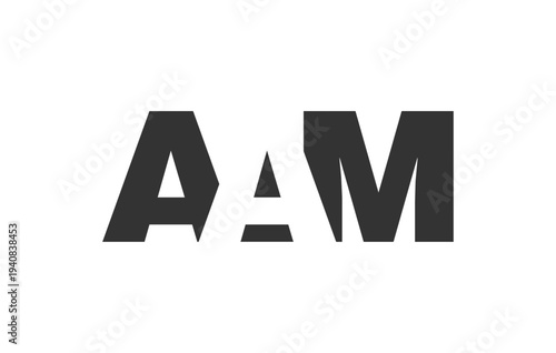 AAM logo design. Initial letter A A M bold font style for tech startups, consulting, corporate branding. Creative company name, headlines typography identity, trendy logotype.