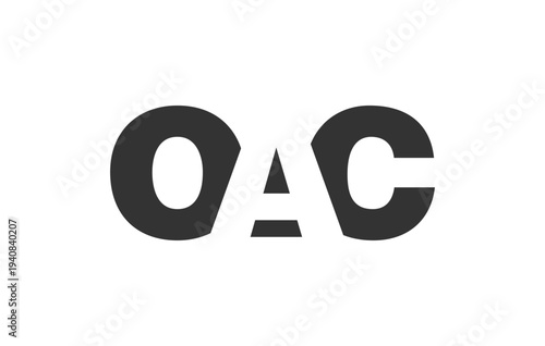OAC logo design. Initial letter O A C bold font style for tech startups, consulting, corporate branding. Creative company name, headlines typography identity, trendy logotype.