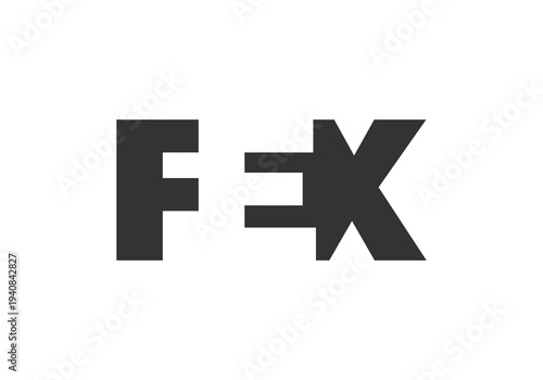 FEX logo design. Initial letter F E X bold font style for tech startups, consulting, corporate branding. Creative company name, headlines typography identity, trendy logotype.