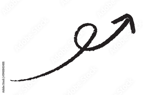 シンプルな手描きの矢印素材　クレヨンタッチ