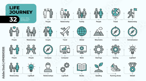 Clean and modern vector illustration featuring mathematical symbols, geometric shapes, and measurement units ideal for educational materials, presentations, and technical designs.