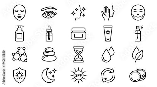 Modern flat design vector illustration featuring 24 editable parking signs, icons, and symbols on a clean white background, ideal for urban planning, apps, and commercial projects.