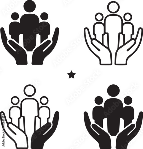 Isolated Family Support Symbol Icon Design, Family Support Symbol icon, Family Support Symbol vector illustration, caring family help community concept, love support symbol