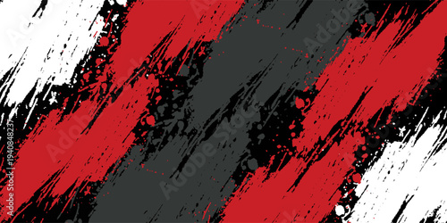 Gaming esport background striking stripes electric banner vector illustration design red black grunge brush wing comic pattern modern abstract concept livery stripes decal paint splash splatter.eps 10