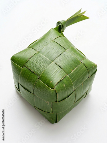 Premium Realistic Hanging Ketupat Isolated on White Background for Hari Raya Aidilfitri