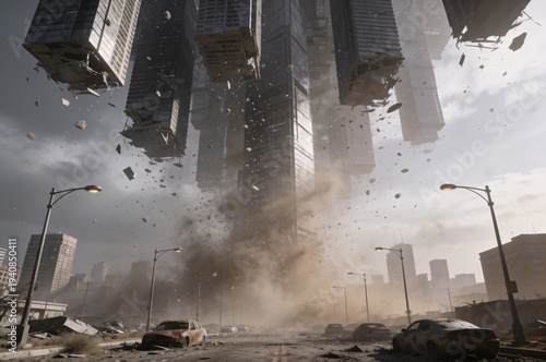 Collapsing Skyscraper City