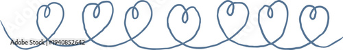 Border Heart Loop Divider Doodle