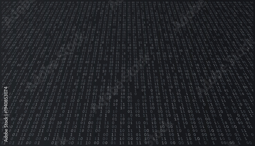 Steel Gray Binary Storm With Deletion Patterns - Industrial Concrete Texture Tunnel