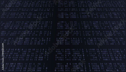 Periwinkle Binary Fragments Scattered With Random Deletion - Broken Digital Memory