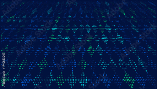 Cerulean Matrix. Symmetric Binary Flow and Data Visualization in Deep Perspective