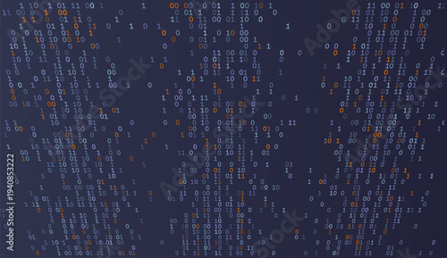 Slate Horizon. Dynamic Binary Dispersion with Amber Accents in Deep Space Perspective