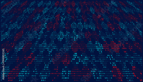 Cyber Pulse. Red and Cyan Binary Waves in Symmetric Data Perspective