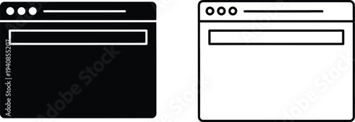Set of 2 dishwasher icons vector black and white