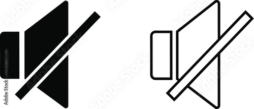 Modern abstract speaker icons set isolated on transparent background, Vector