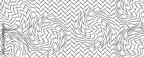 Seamless background in monochrome, Vector, zigzag, repeating patterns. Eps10