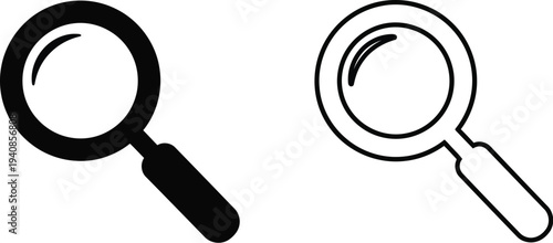 Magnifying glass icons Vector