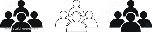 Group of people icons Vector