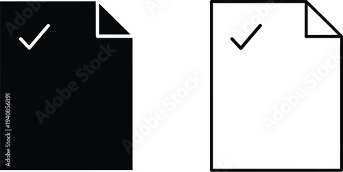 Checked document icons Vector