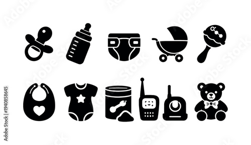 Finance, banking flat icon set. financial services, money management icons flat collection