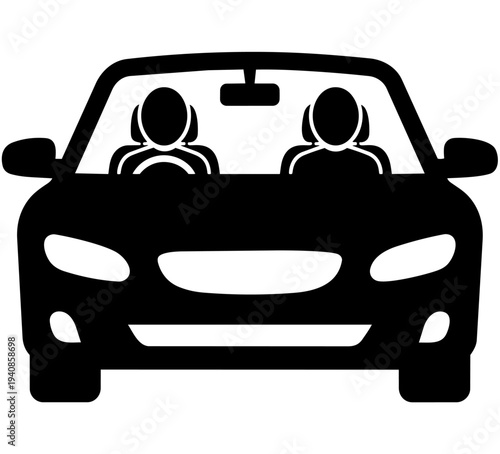 Car sharing or ride sharing vector graphic illustration for transportation and travel concepts online