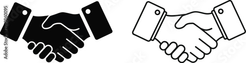 Partnership unity hands shaking Vector