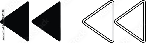 Play pause button icons Vector