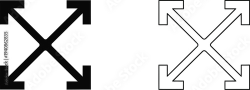 Arrows crossing icons Vector