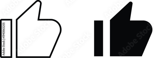 Thumbs up and thumbs down icons for feedback and rating