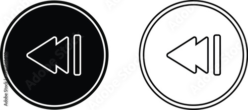 Play pause button icons Vector