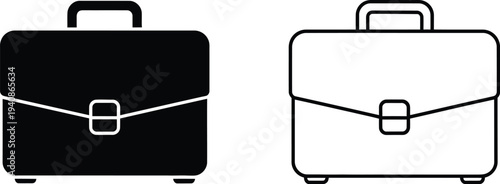 Briefcase icon set Vector