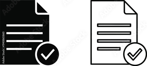 Document approved icons Vector