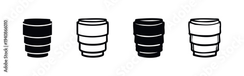 Collection of Camera Lens Icons for Photography, Videography, and Optical Projects