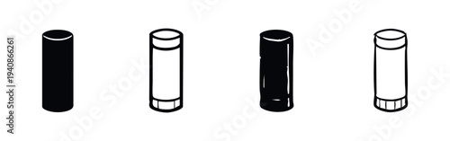 Chalk Stick Icon Collection for Artistic and Educational Use