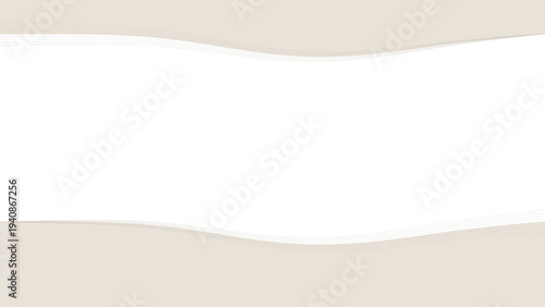 ゆるやかなウェーブと細いラインが重なるベージュの背景素材。抽象的な曲線の美しさが際立つエレガントな背景デザインベクター。