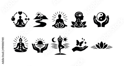 Animal silhouette icon set. wildlife, nature, animal shapes outline collection
