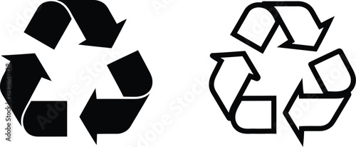 Recycling symbols variations