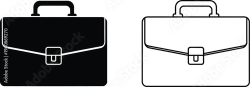 Briefcase icon set Vector