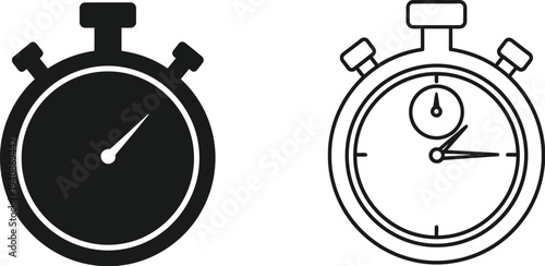 Stopwatch timer icons Vector