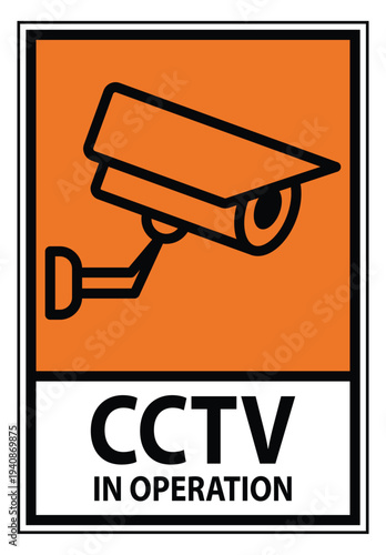 Security Camera Symbol Sign for Surveillance Monitoring and Protection