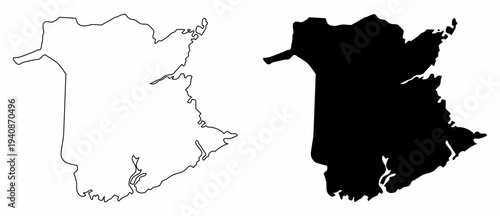 New Brunswick province maps